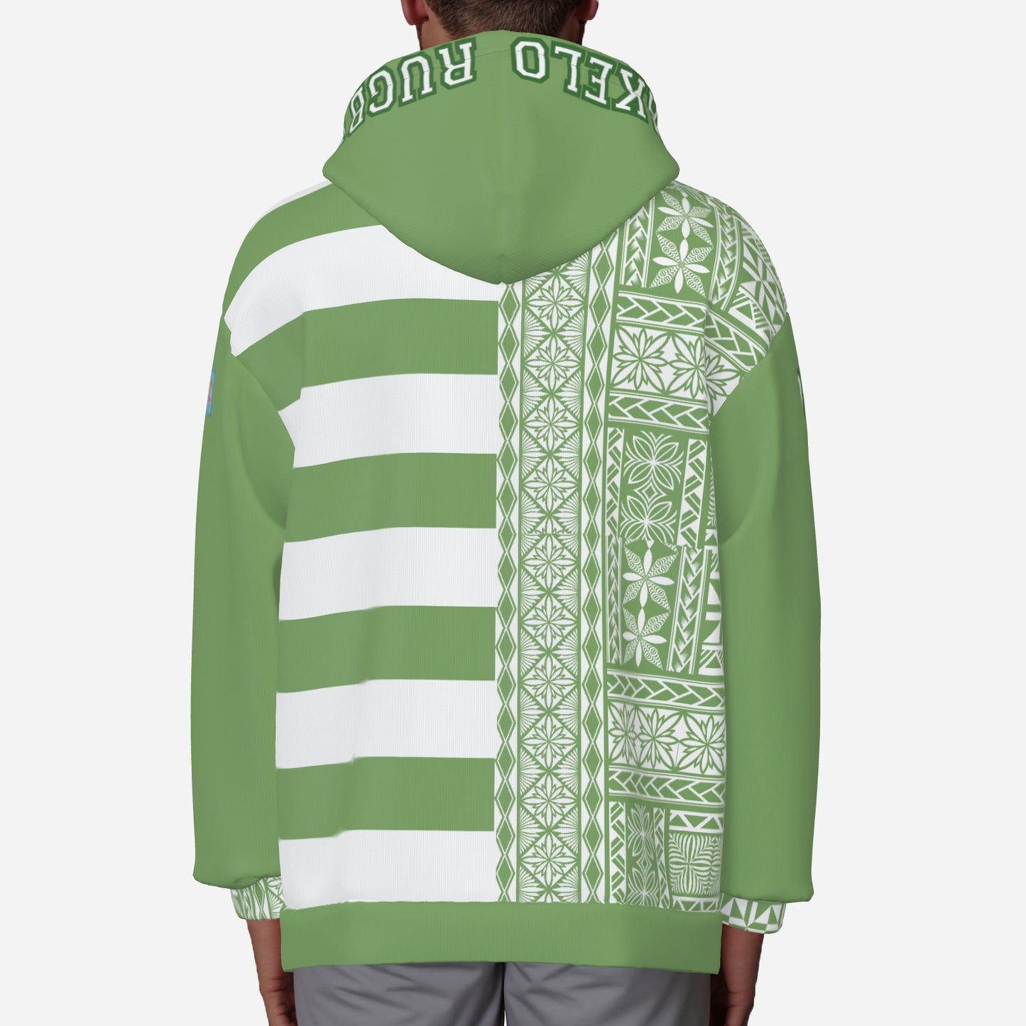 All-Over Print Men's Hoodie Zip Up Long Sleeve "Nakelo Rugby"