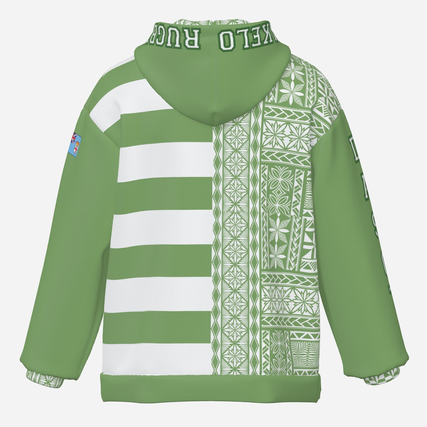 All-Over Print Men's Hoodie Zip Up Long Sleeve "Nakelo Rugby"