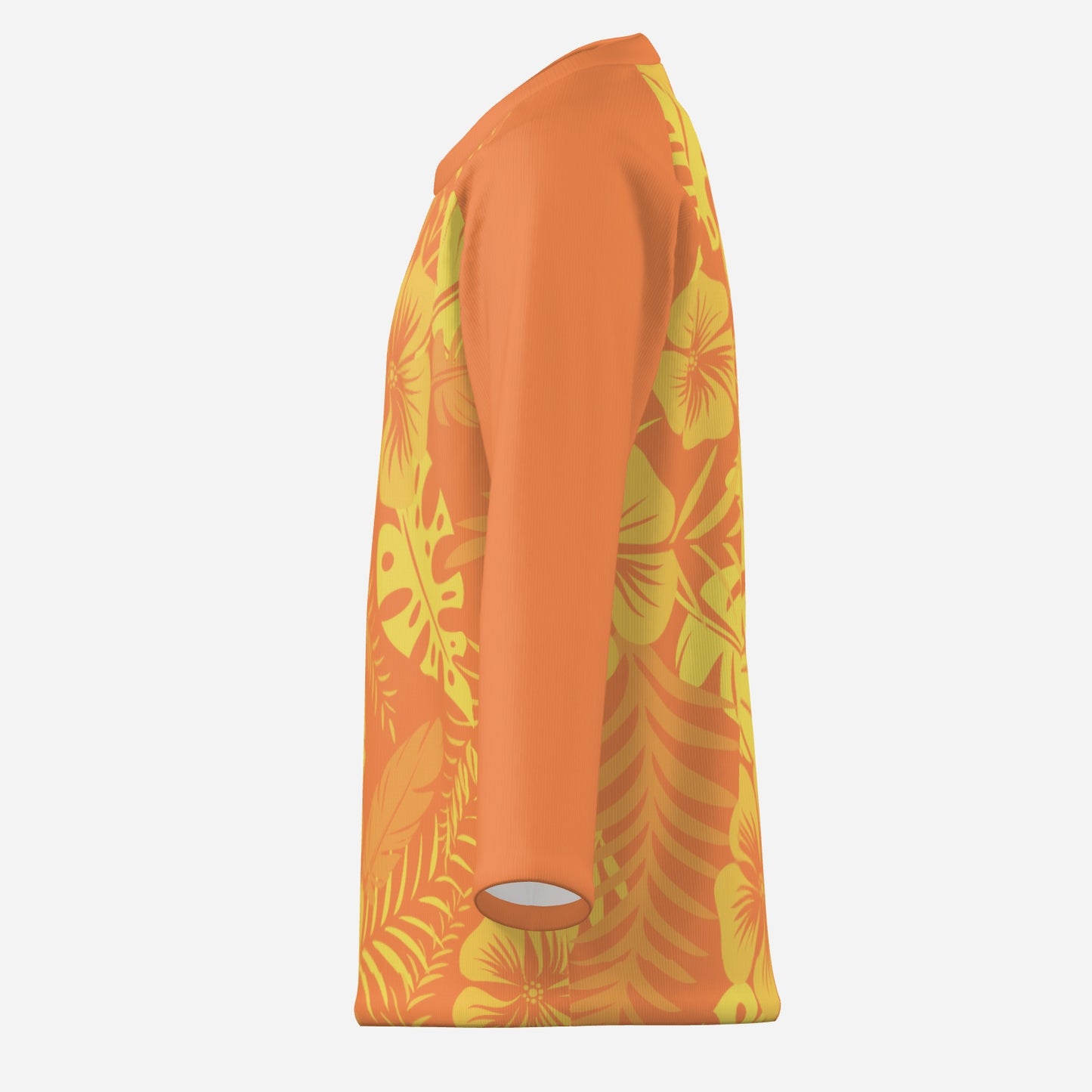 All-Over Print Girls Long Sleeve Pajamas "FijiVibe" Yellow/Orange Floral