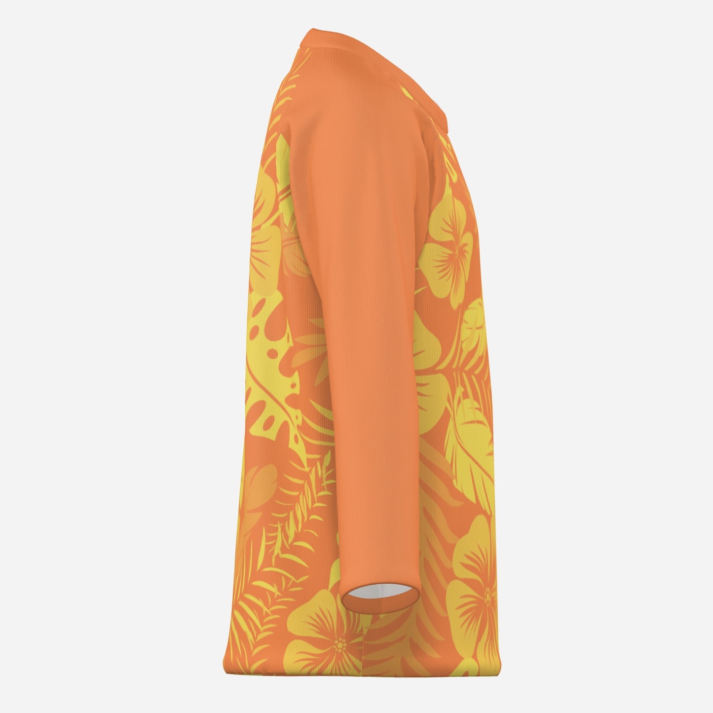 All-Over Print Girls Long Sleeve Pajamas "FijiVibe" Yellow/Orange Floral