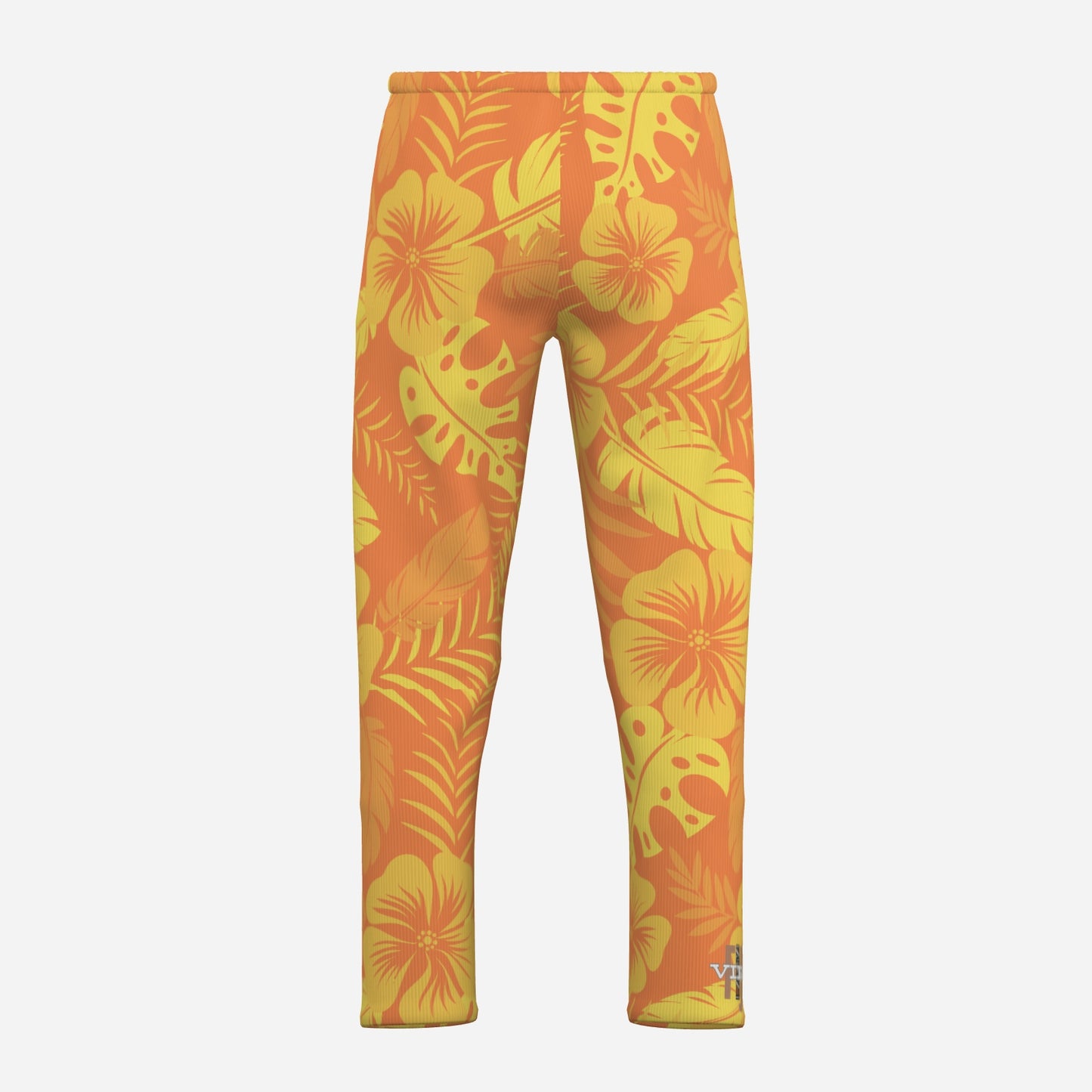 All-Over Print Girl's Elastic Waist Pajama Pants "FijiVibe" Yellow/Orange Floral