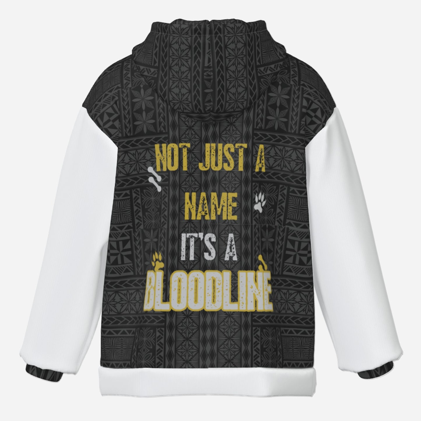All-Over Print Men's Hoodie Zip Up Long Sleeve - Royal Bloodline "Not just a Name. It's a Bloodline"