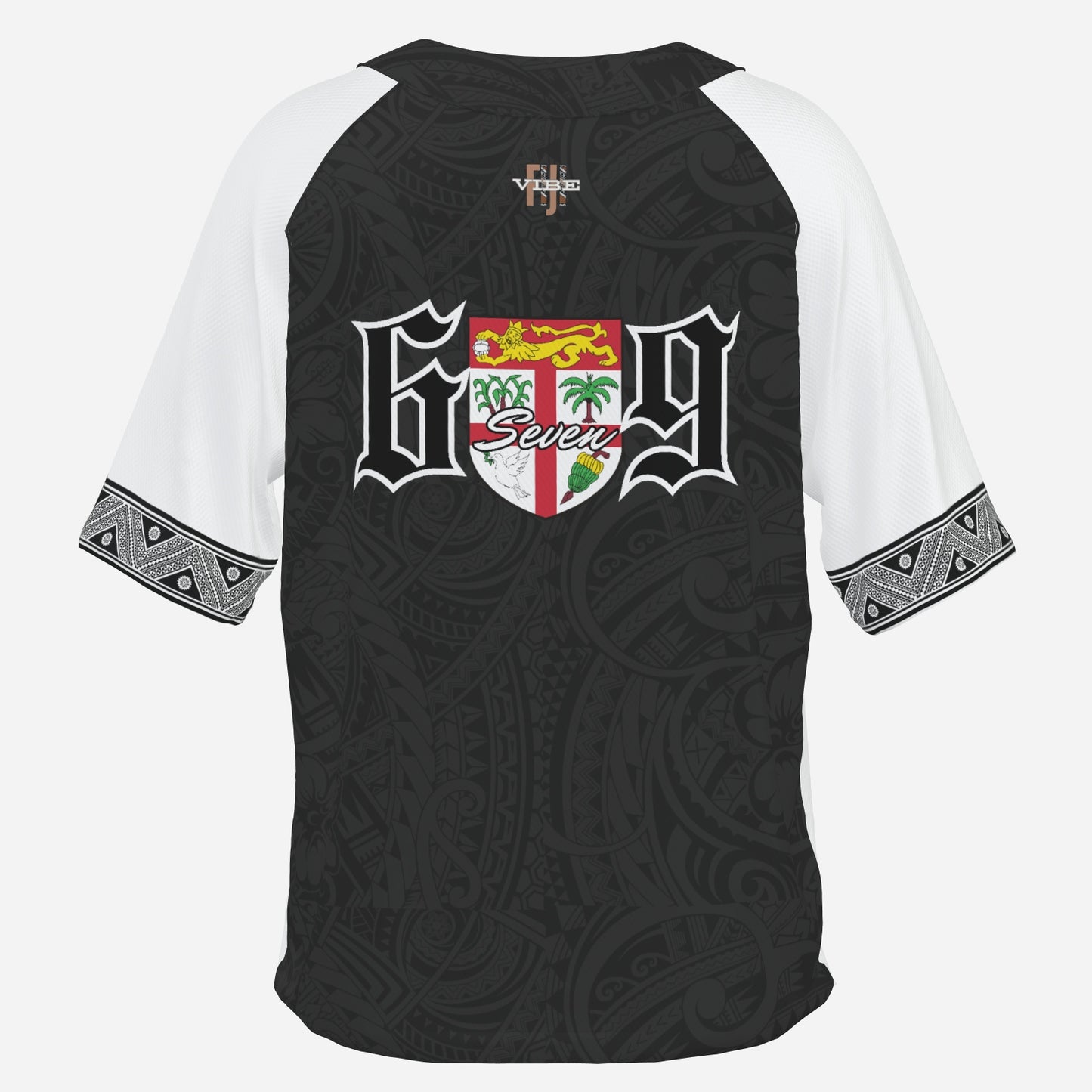 All-Over Print Men's Baseball Jersey T-Shirt Short Sleeve - FijiVibe "Fiji 6seven9"