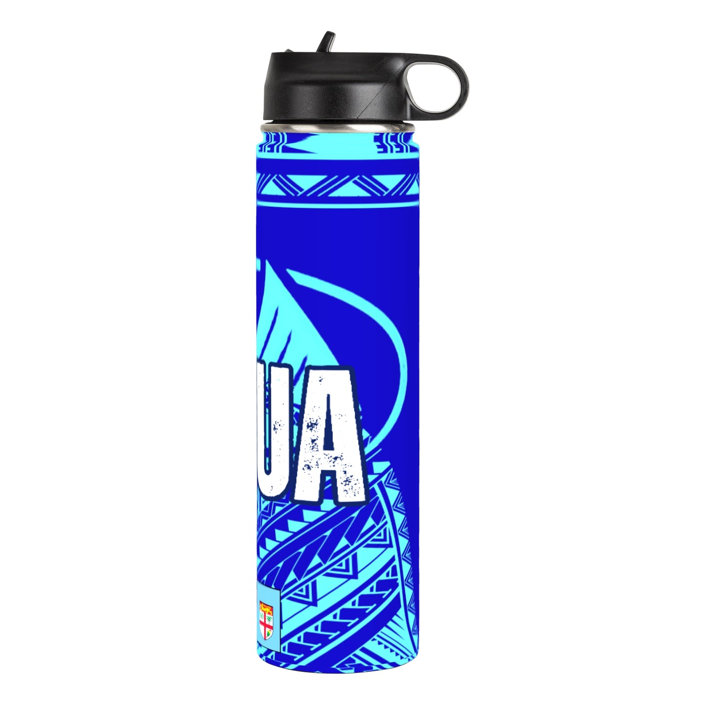 25 OZ Tumbler With Handle And Flip Straw - Fiji Vibe "Fijian Drua"