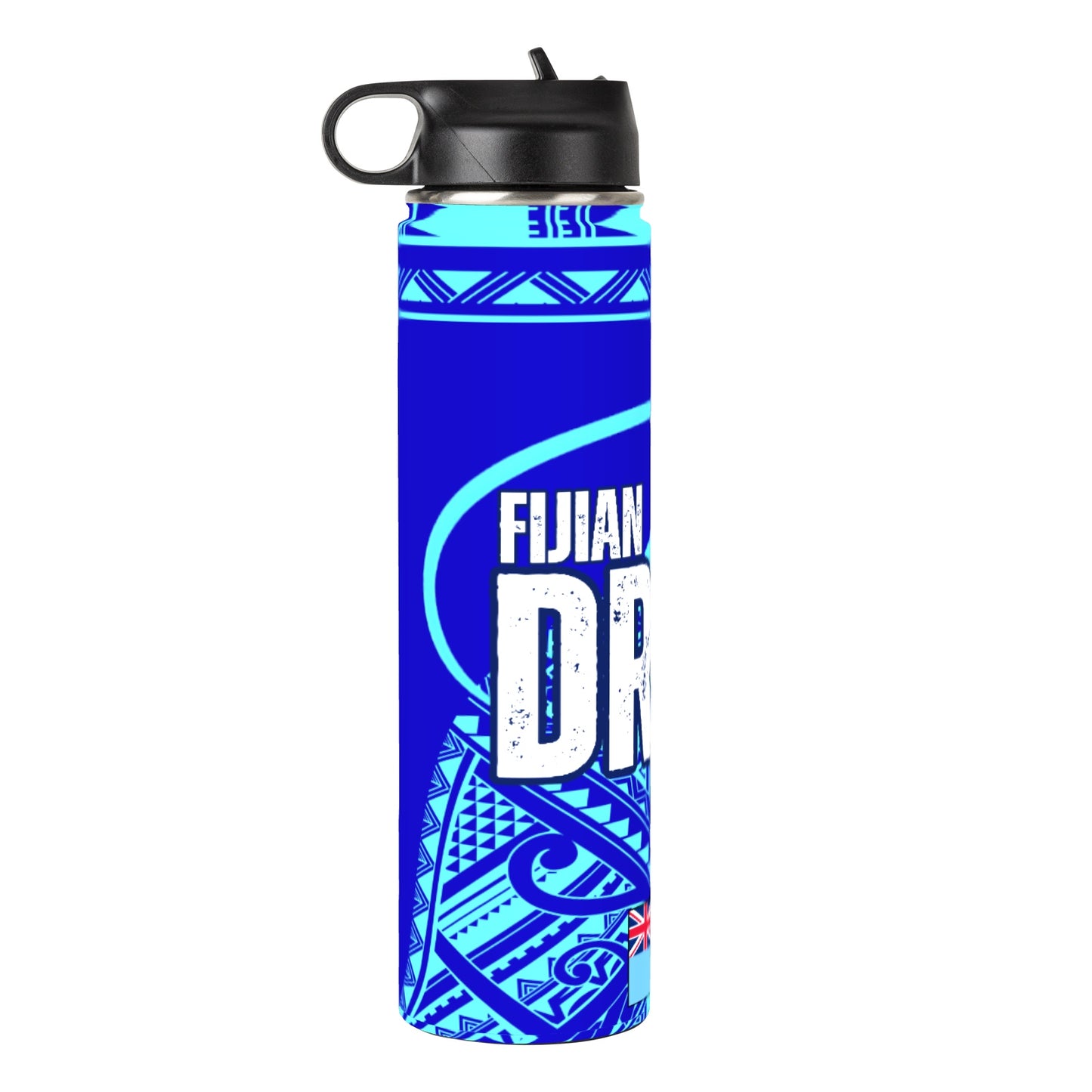 25 OZ Tumbler With Handle And Flip Straw - Fiji Vibe "Fijian Drua"