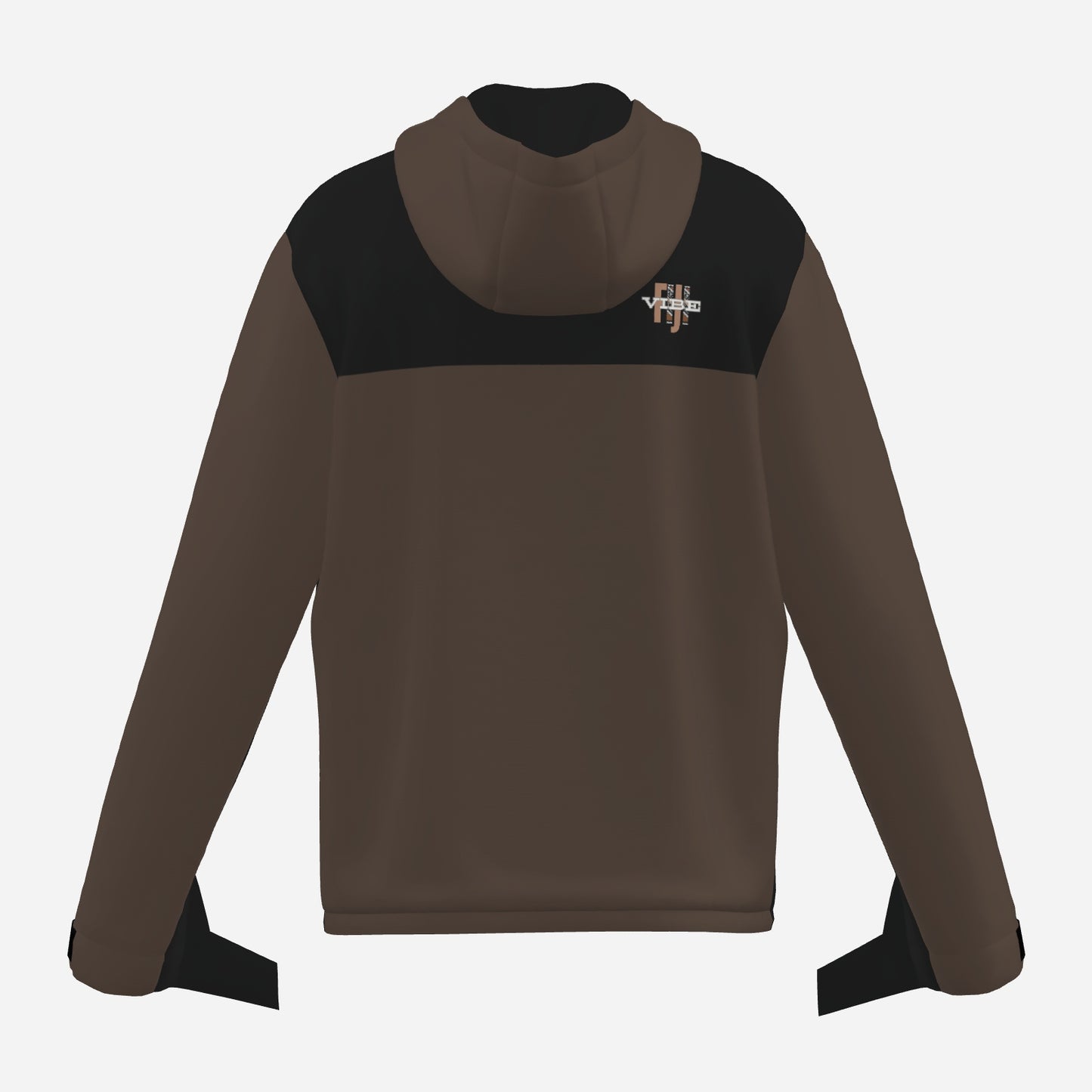 "FijiVibe" (Dark Brown) Men's Double Layer Windproof Zipper Jacket