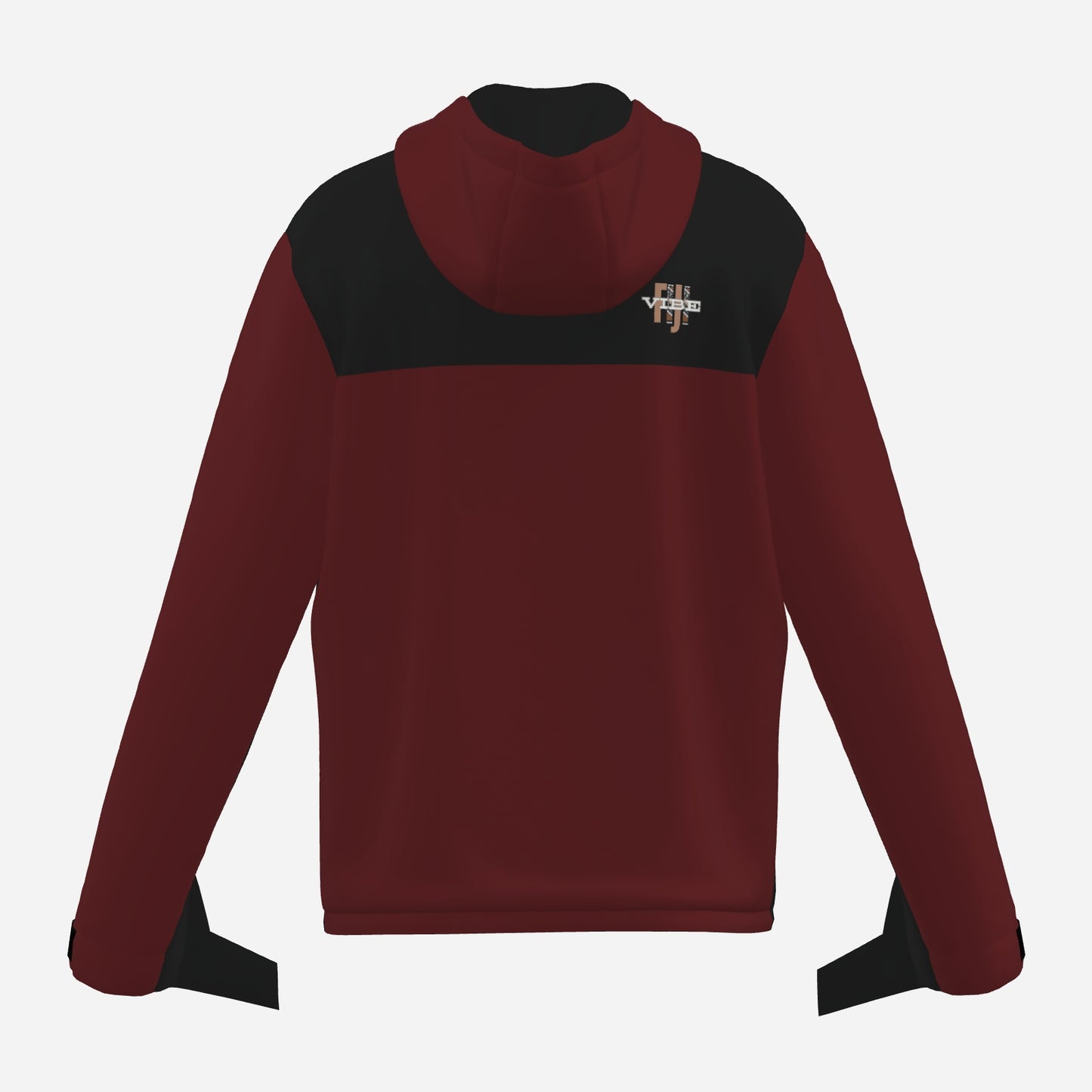 "FijiVibe" (Dark Red) Men's Double Layer Windproof Zipper Jacket