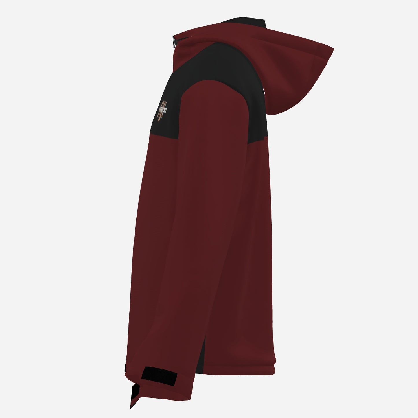 "FijiVibe" (Dark Red) Men's Double Layer Windproof Zipper Jacket