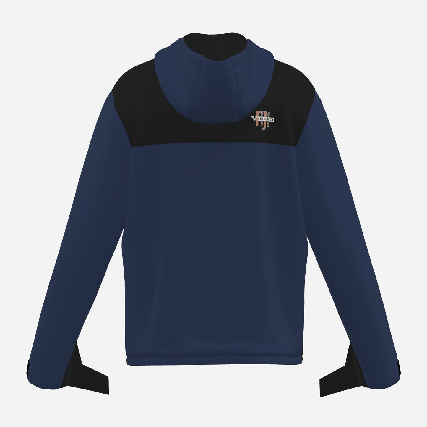 "FijiVibe" (Dark Blue) Men's Double Layer Windproof Zipper Jacket