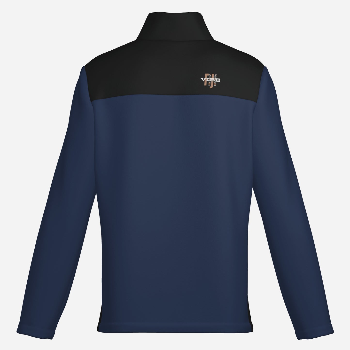 "FijiVibe" (Dark Blue) Men's Lightweight Fleece Jacket Soft Warm Outwear with Zipper Pockets