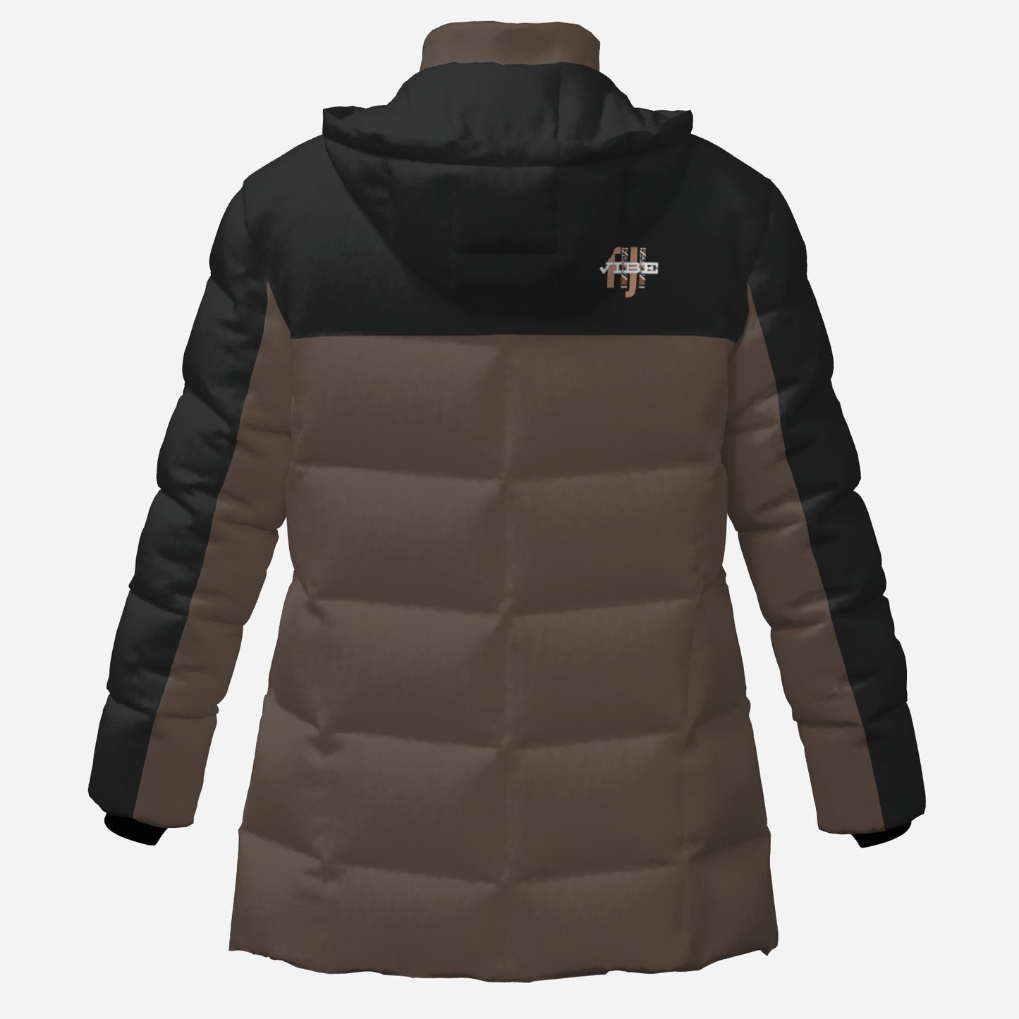 "FijiVibe" (Dark Brown) Women's Zipper Thicken Jacket Coat