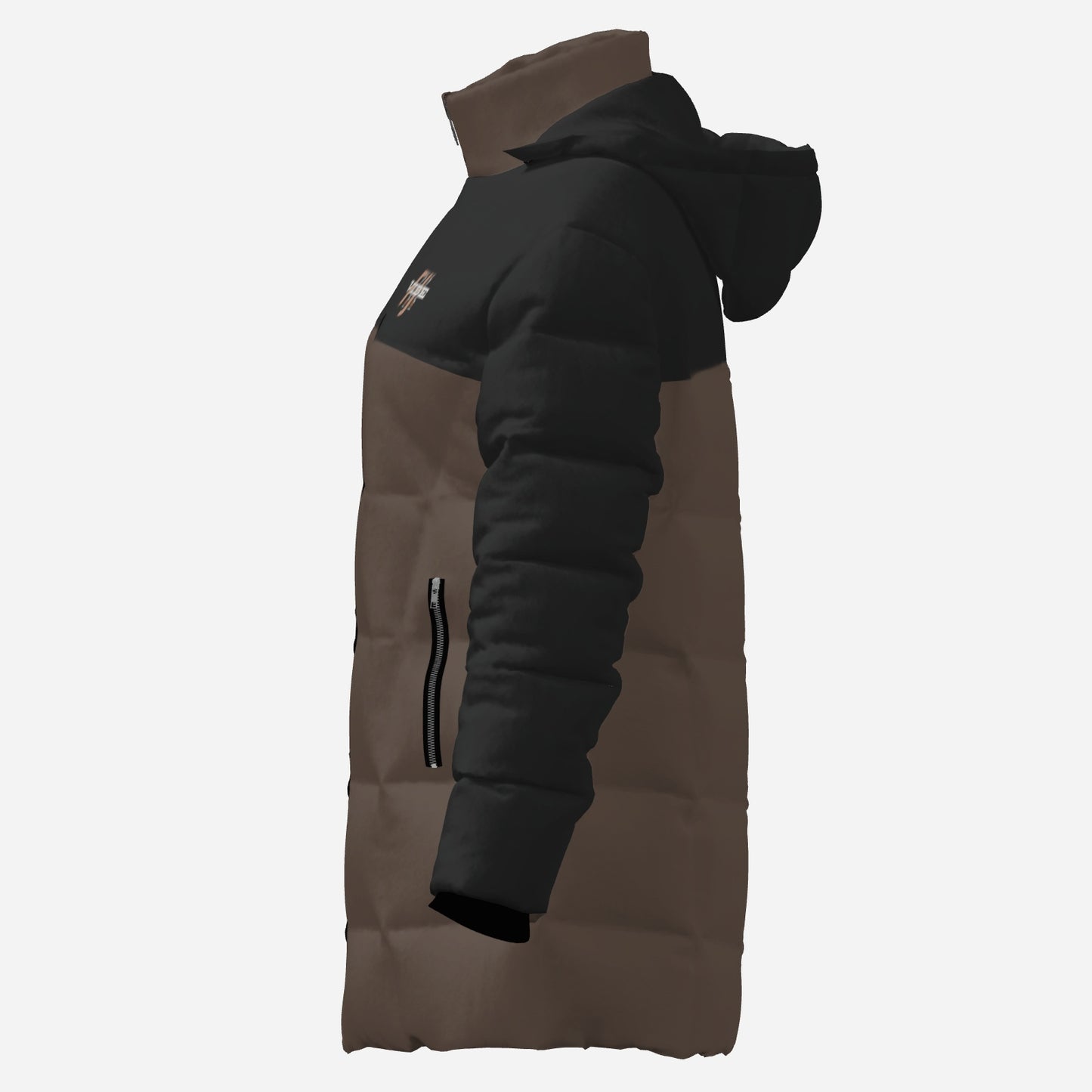 "FijiVibe" (Dark Brown) Women's Zipper Thicken Jacket Coat