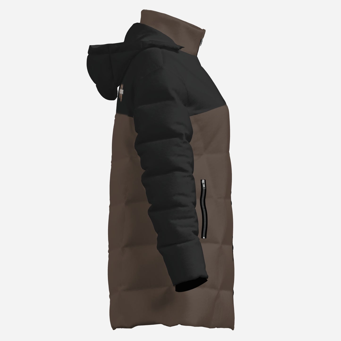 "FijiVibe" (Dark Brown) Women's Zipper Thicken Jacket Coat
