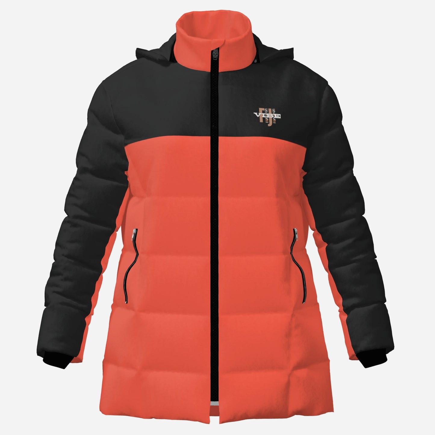 "FijiVibe" (Burnt Orange) Women's Zipper Thicken Jacket Coat