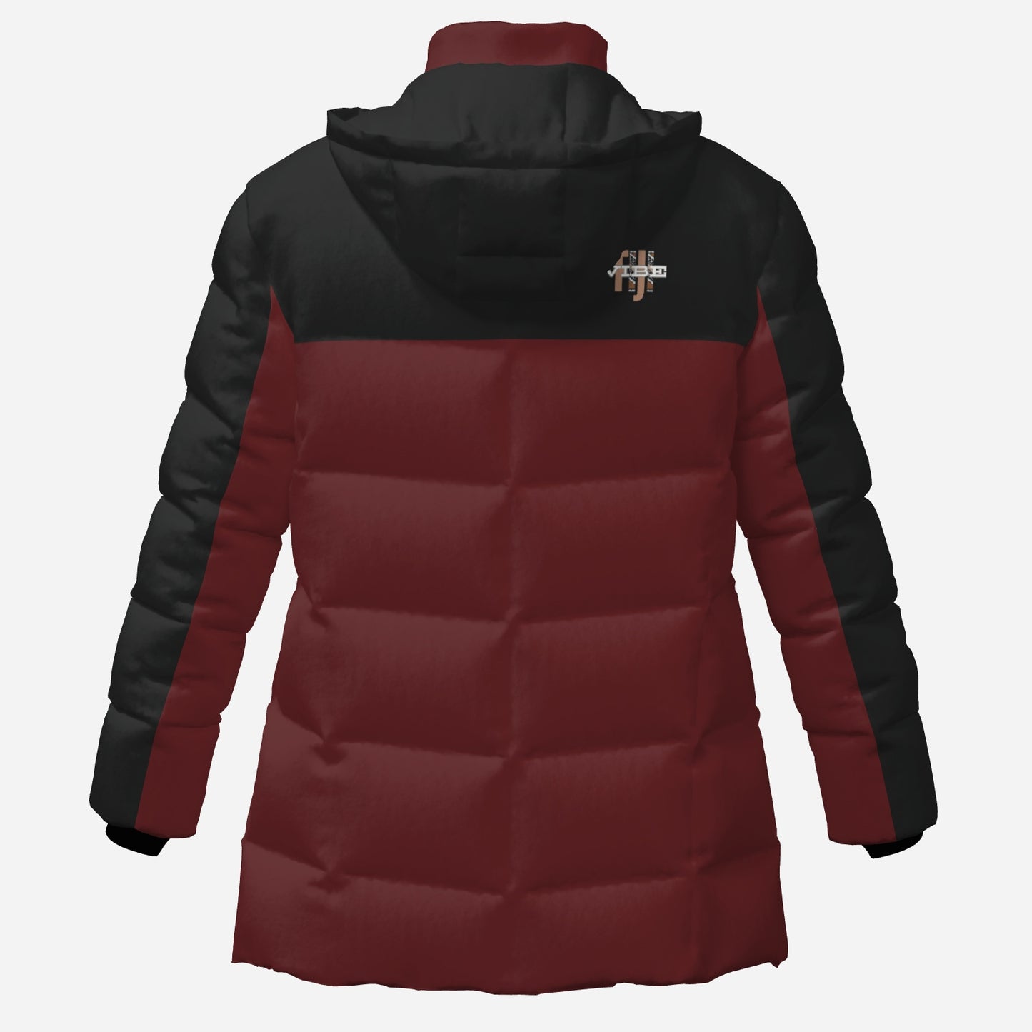 "FijiVibe" (Dark Red) Women's Zipper Thicken Jacket Coat
