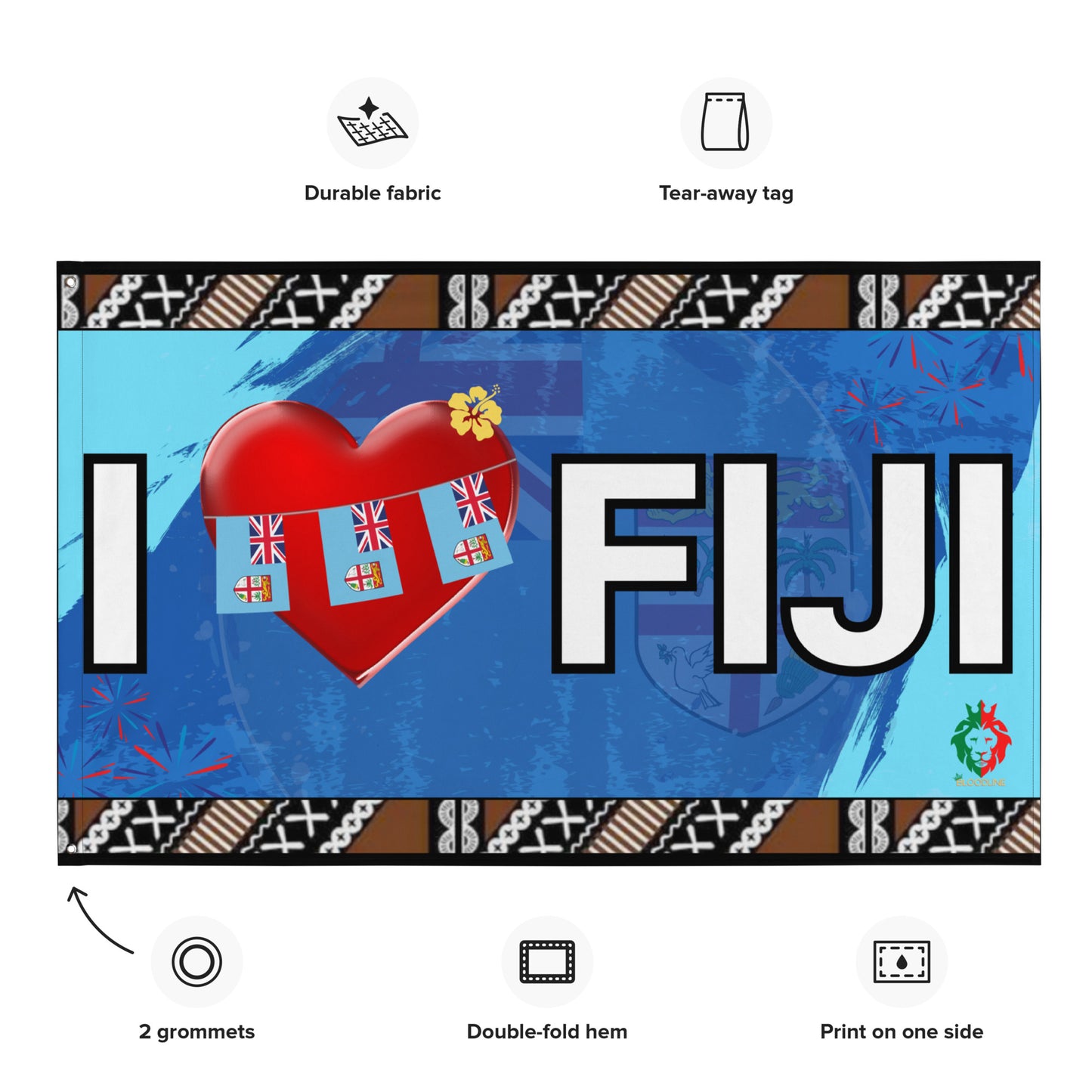 "I Love Fiji" Flag