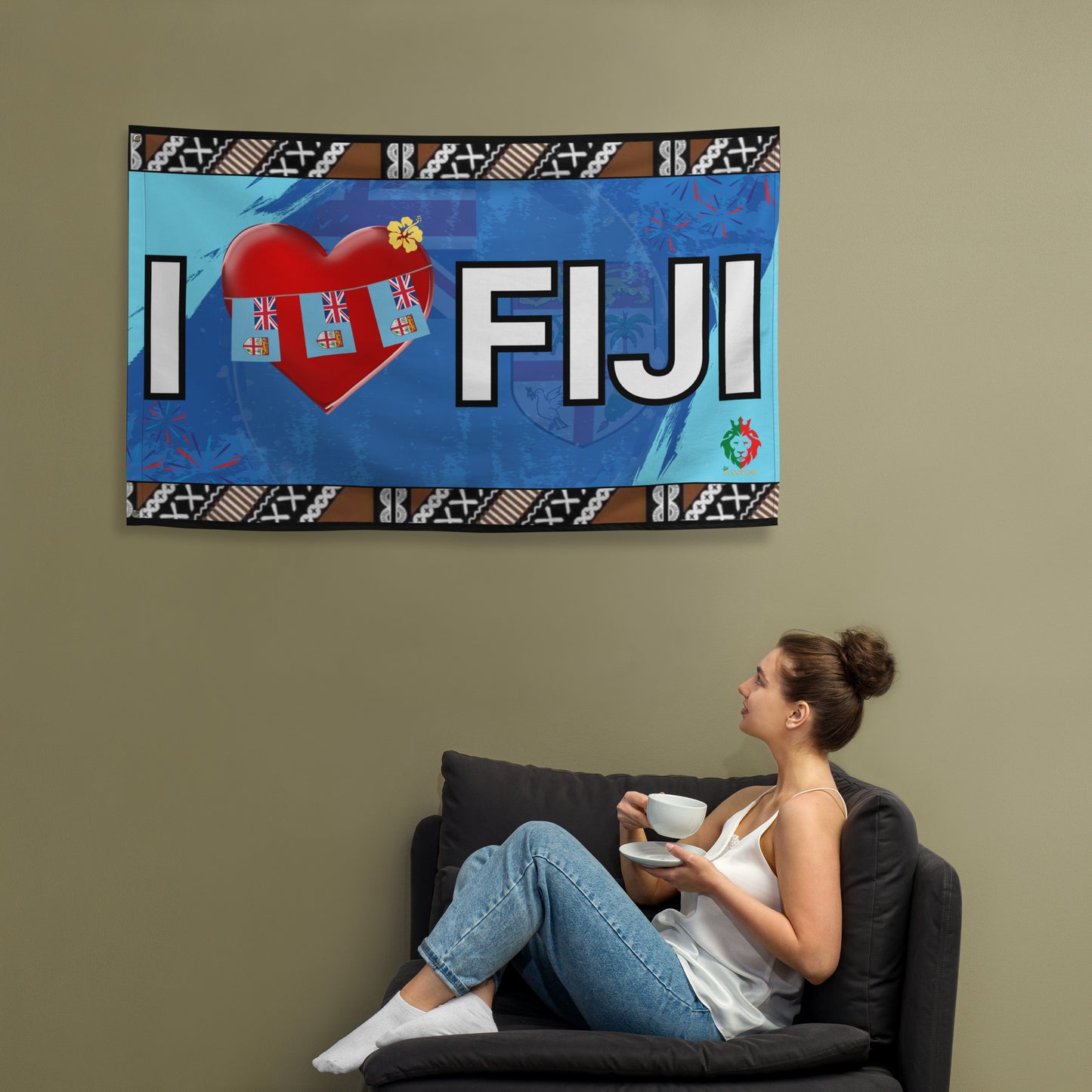 "I Love Fiji" Flag