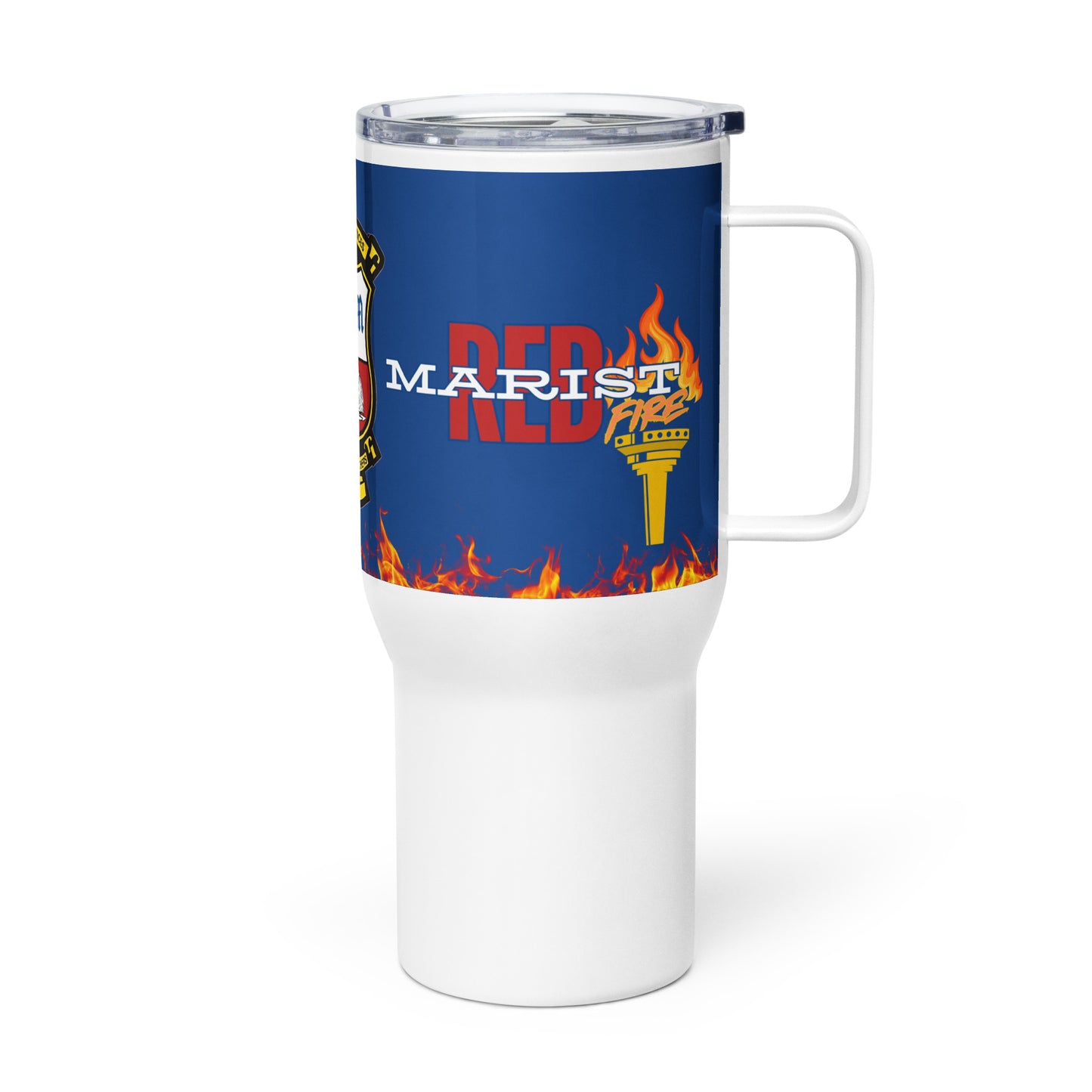 Travel mug with a handle - "MARIST Red Fire"