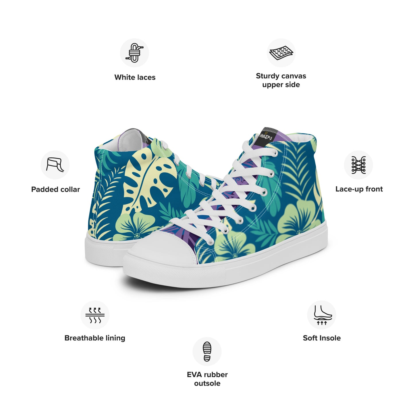 Women’s high top canvas shoes