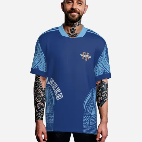 All-Over Print Men's Athletic T-Shirt Soccer Jersey - Fiji "Royal Banner"