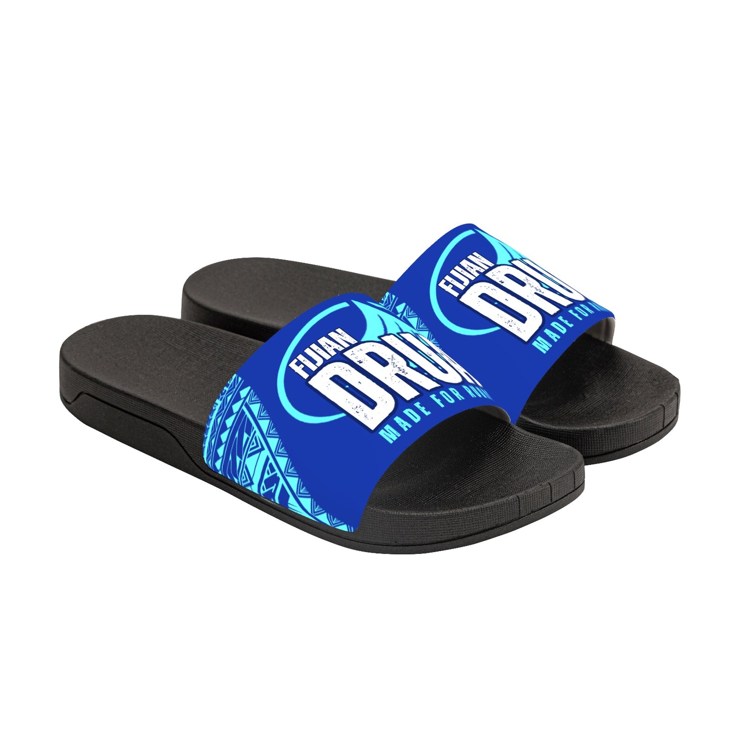 Men's Shower Slippers Beach Bathroom Sandals - FijiVibe "Fijian Drua - Made for Rugby"
