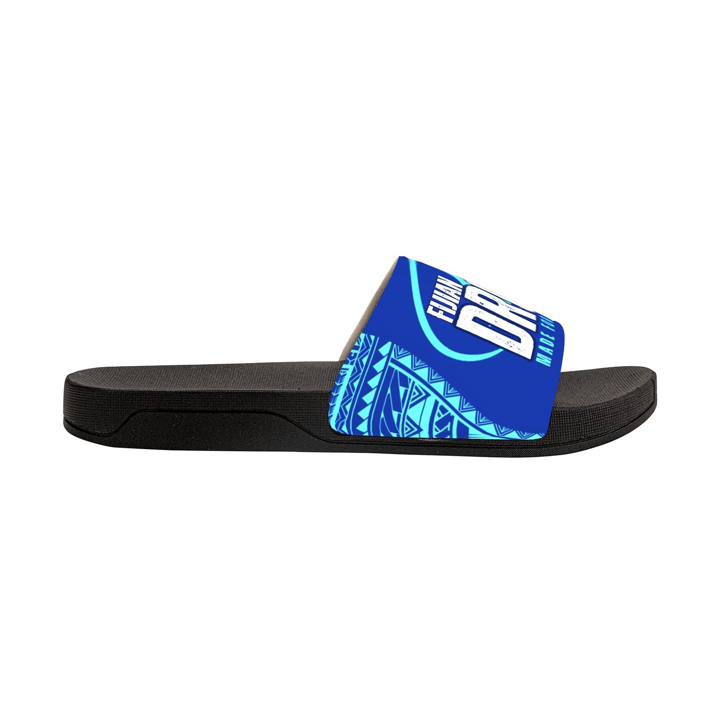 Men's Shower Slippers Beach Bathroom Sandals - FijiVibe "Fijian Drua - Made for Rugby"