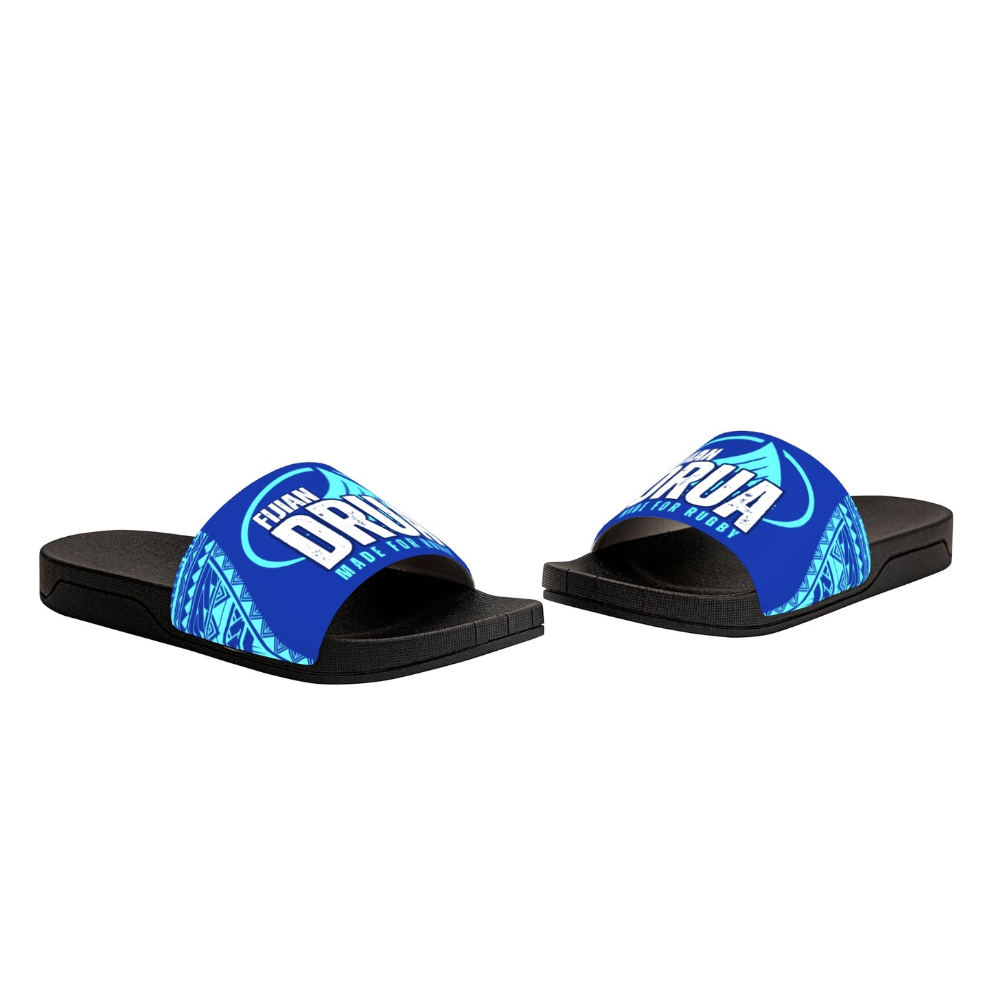 Kids Shower Slippers Beach Bathroom Sandals - FijiVibe "Fijian Drua - Made for Rugby"