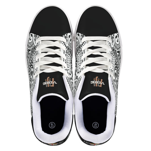 FijiVibe "6seven9" Black Tribal Unisex Sneaker Shoes
