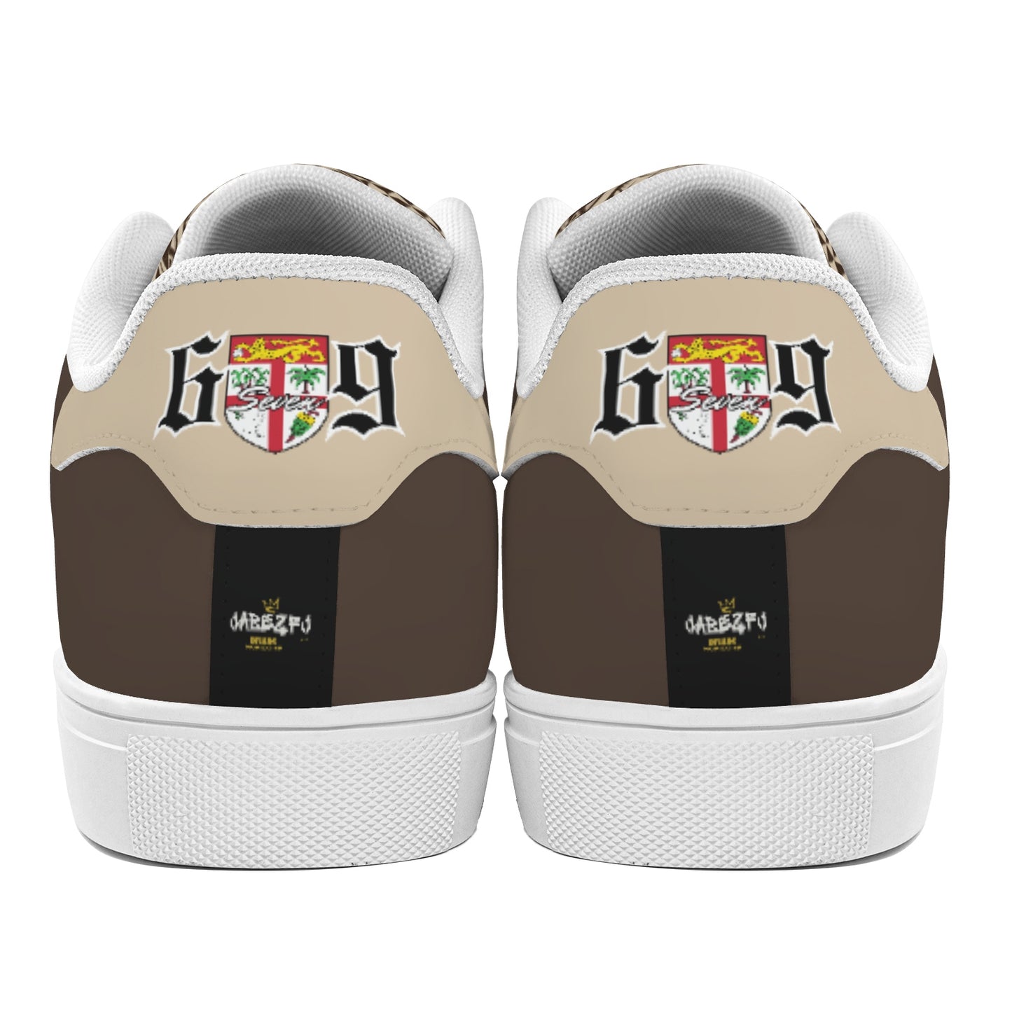 FijiVibe "6seven9" Brown Tribal Unisex Sneaker Shoes