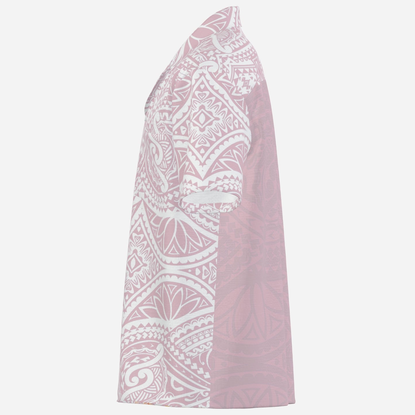 FijiVibe Pink Tribal Men's Shirt Lapel Oversized