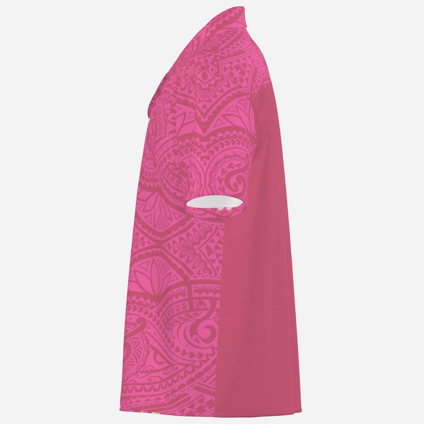 FijiVibe Pink Tribal Men's Shirt Lapel Oversized