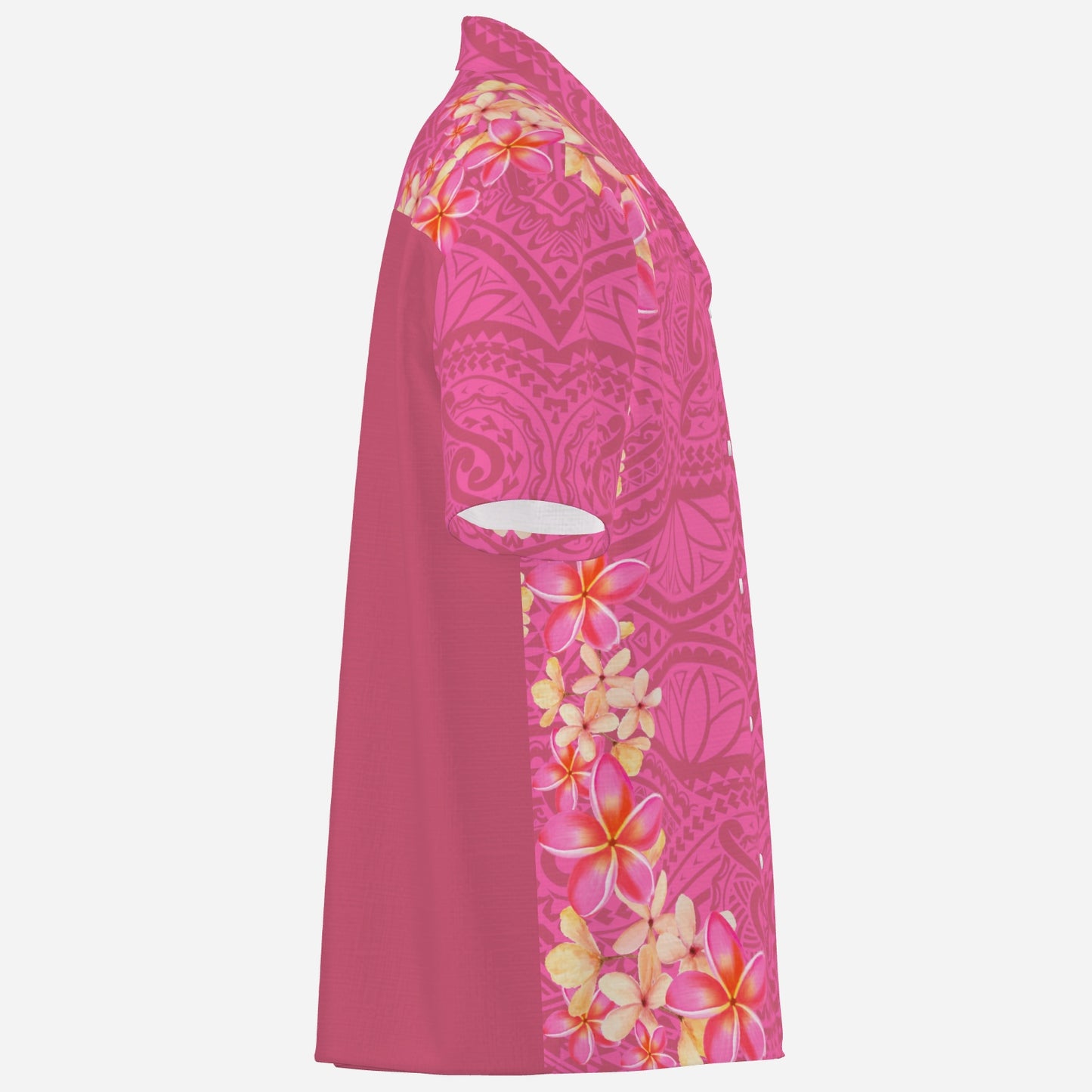 FijiVibe Pink Tribal Men's Shirt Lapel Oversized