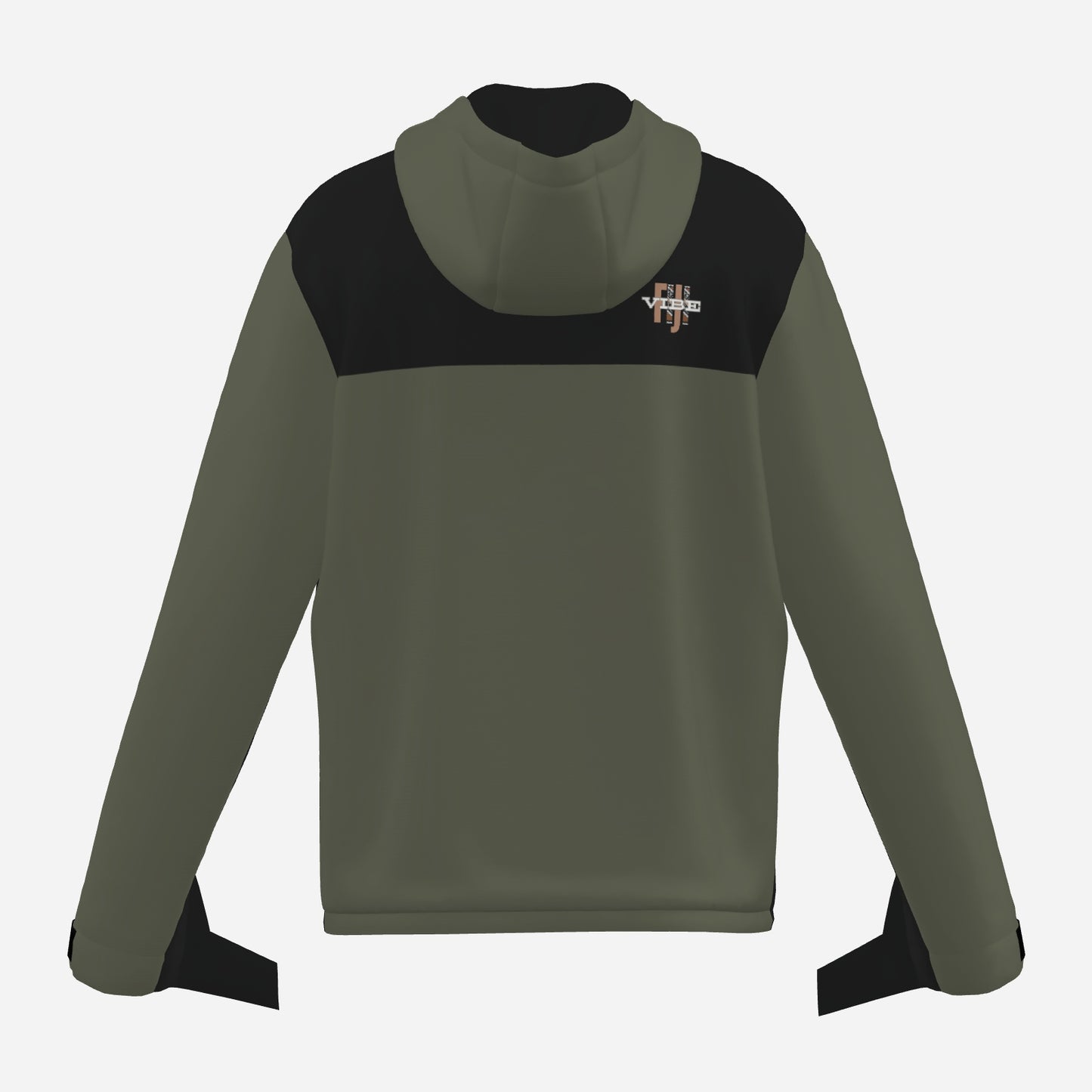 "FijiVibe" (Olive Green) Men's Double Layer Windproof Zipper Jacket