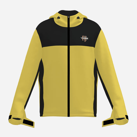"FijiVibe" (Yellow) Men's Double Layer Windproof Zipper Jacket