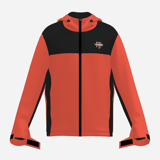 "FijiVibe" (Burnt Orange) Men's Double Layer Windproof Zipper Jacket