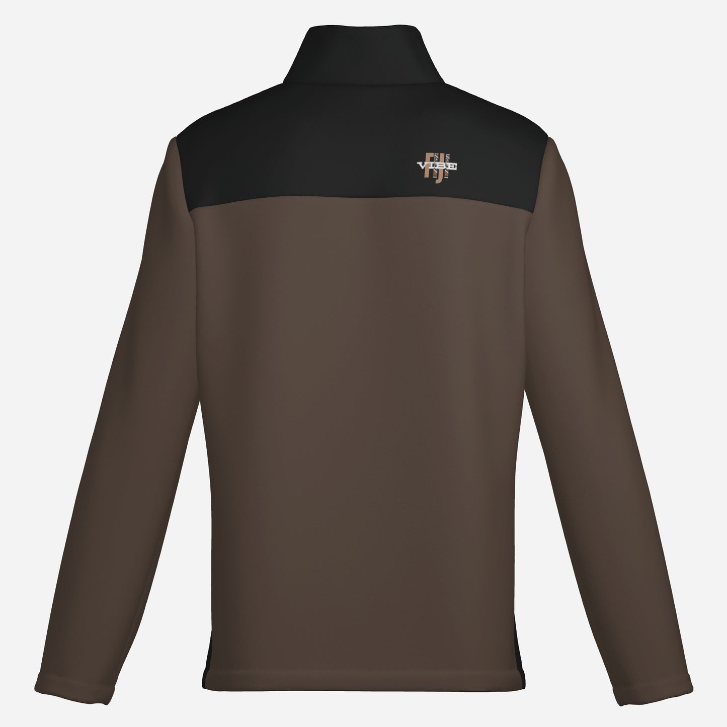"FijiVibe" (Dark Brown) Men's Lightweight Fleece Jacket Soft Warm Outwear with Zipper Pockets