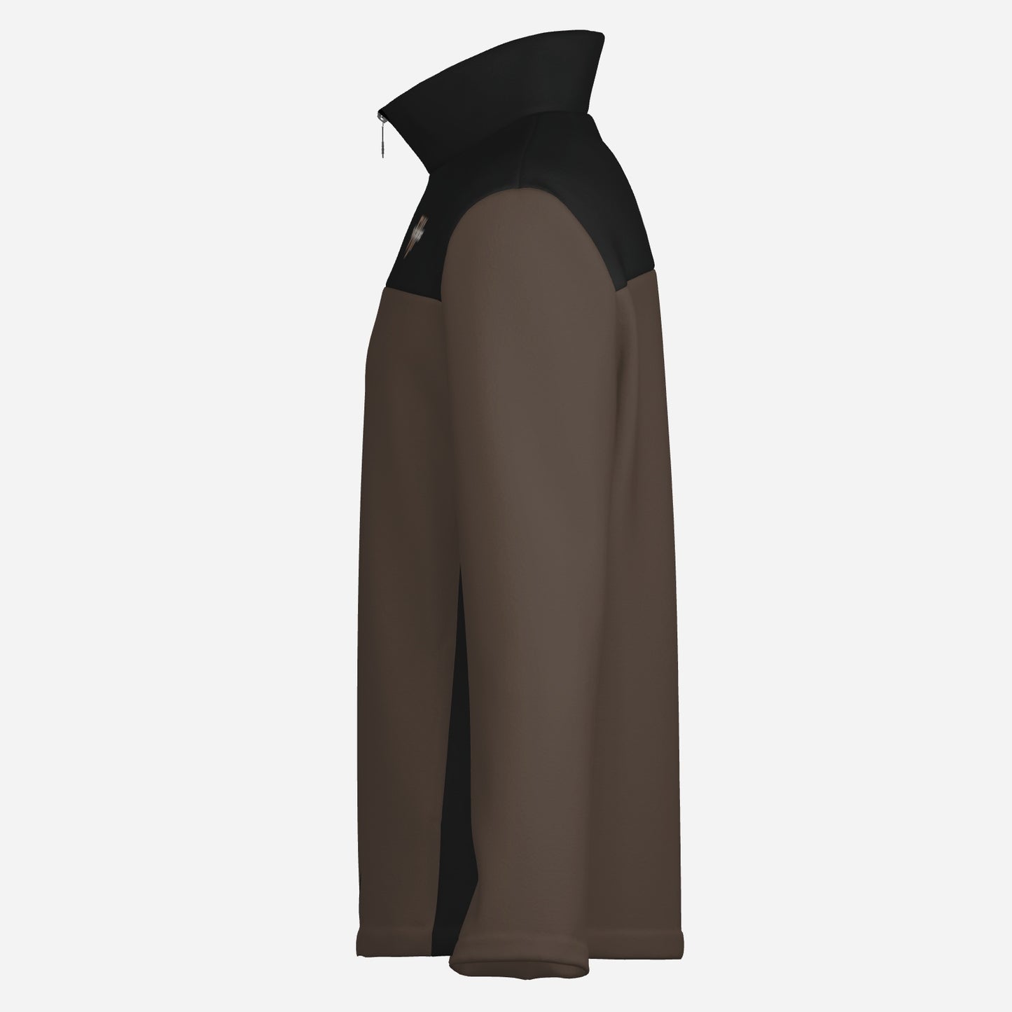 "FijiVibe" (Dark Brown) Men's Lightweight Fleece Jacket Soft Warm Outwear with Zipper Pockets