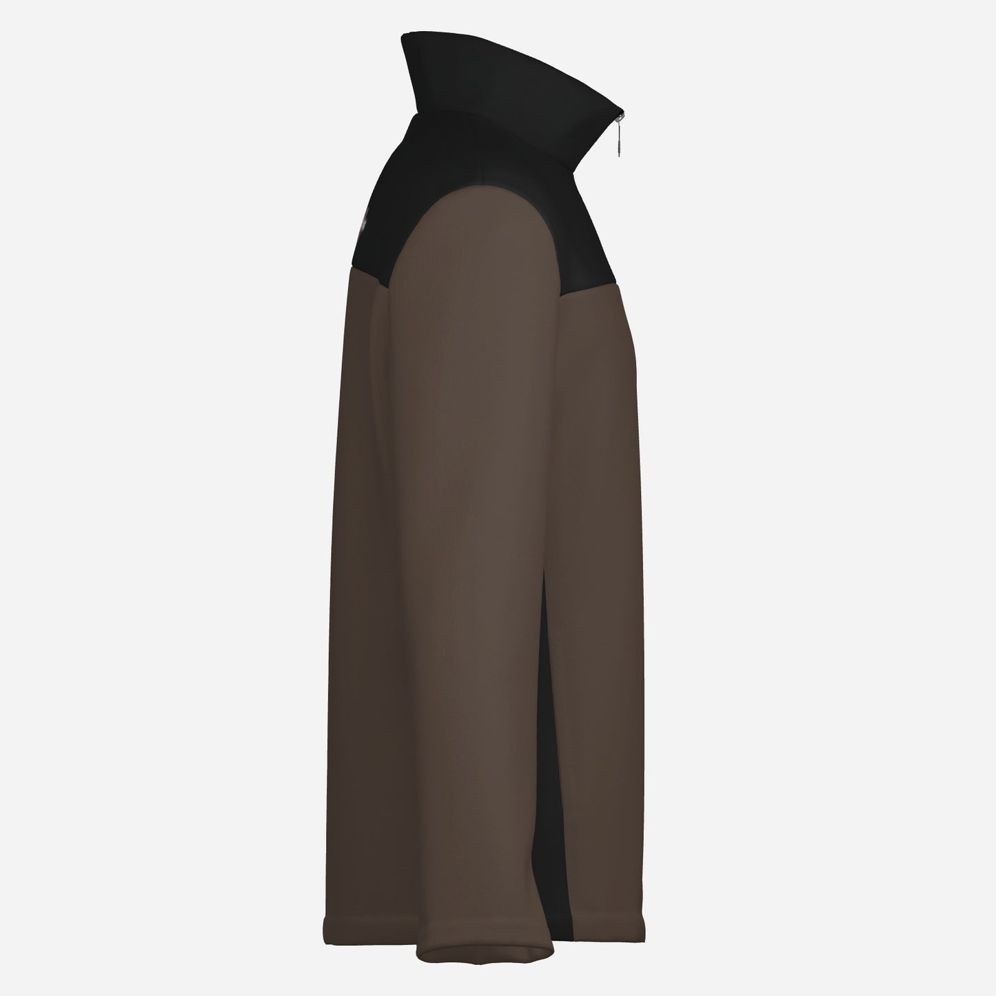 "FijiVibe" (Dark Brown) Men's Lightweight Fleece Jacket Soft Warm Outwear with Zipper Pockets