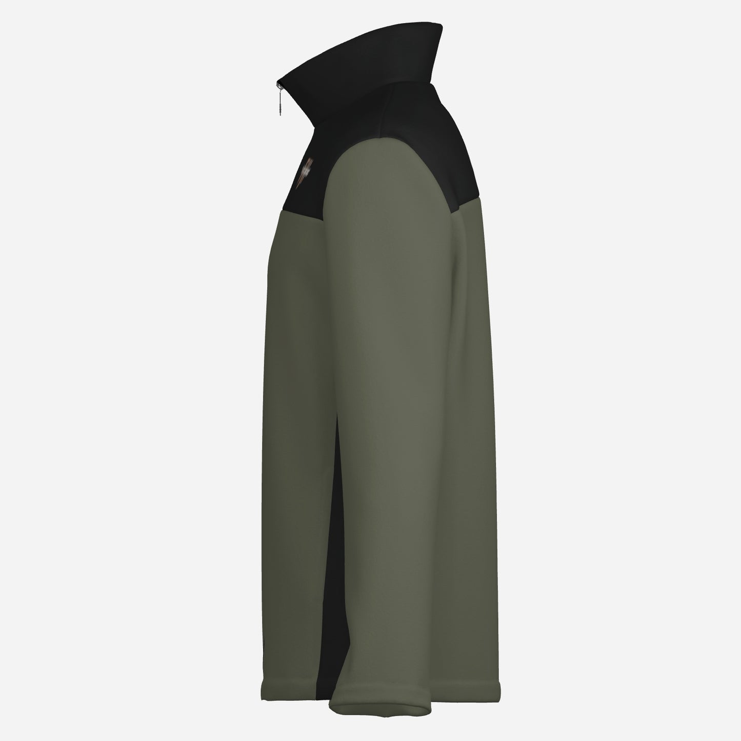 "FijiVibe" (Olive Green) Men's Lightweight Fleece Jacket Soft Warm Outwear with Zipper Pockets