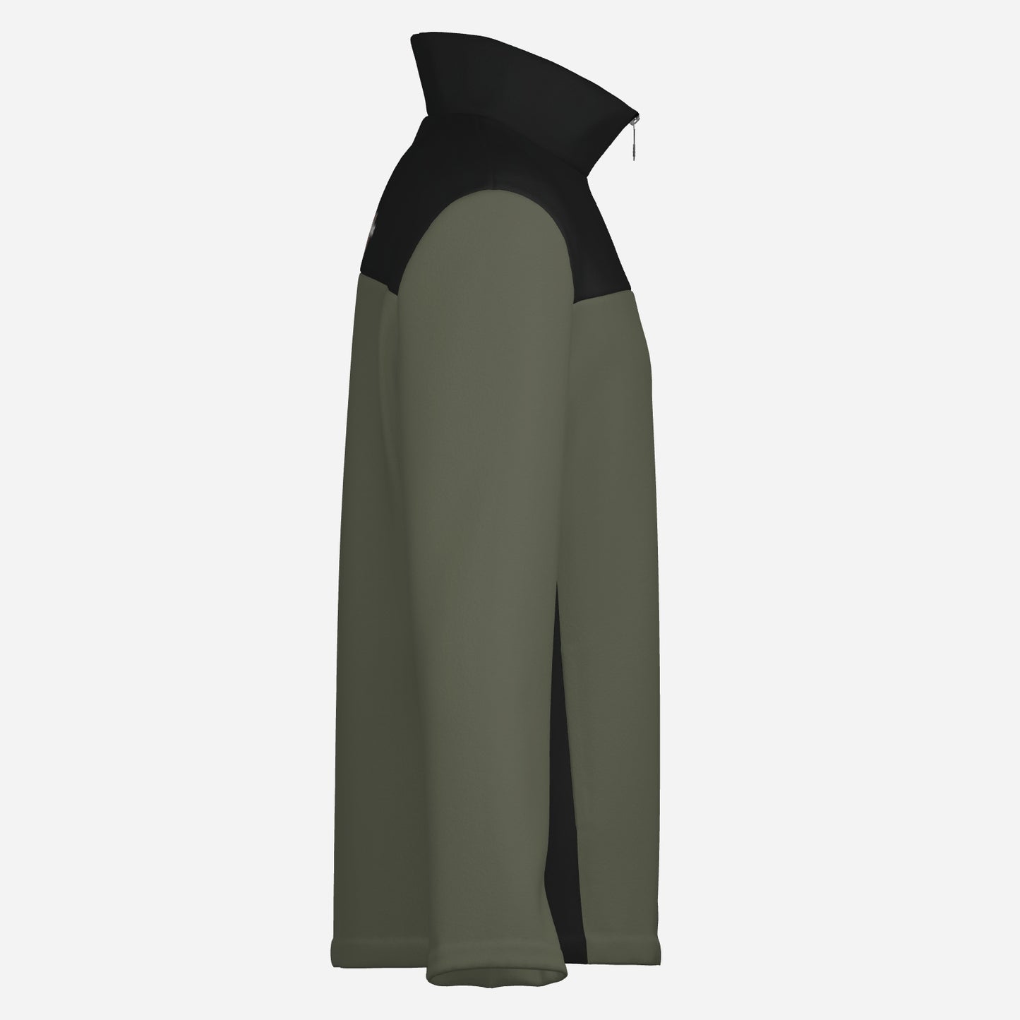 "FijiVibe" (Olive Green) Men's Lightweight Fleece Jacket Soft Warm Outwear with Zipper Pockets