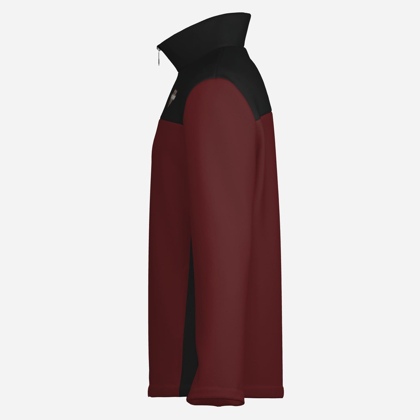 "FijiVibe" (Dark Red) Men's Lightweight Fleece Jacket Soft Warm Outwear with Zipper Pockets