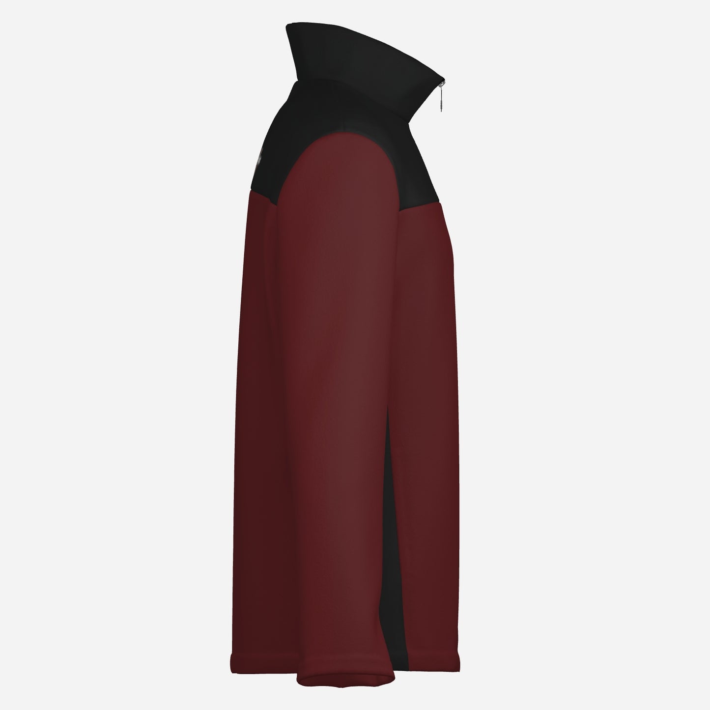 "FijiVibe" (Dark Red) Men's Lightweight Fleece Jacket Soft Warm Outwear with Zipper Pockets