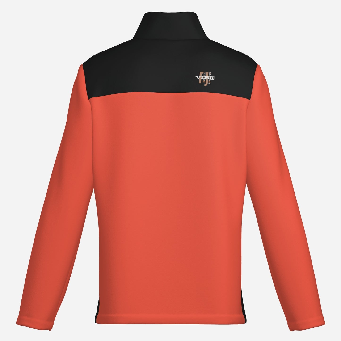 "FijiVibe" (Burnt Orange) Men's Lightweight Fleece Jacket Soft Warm Outwear with Zipper Pockets