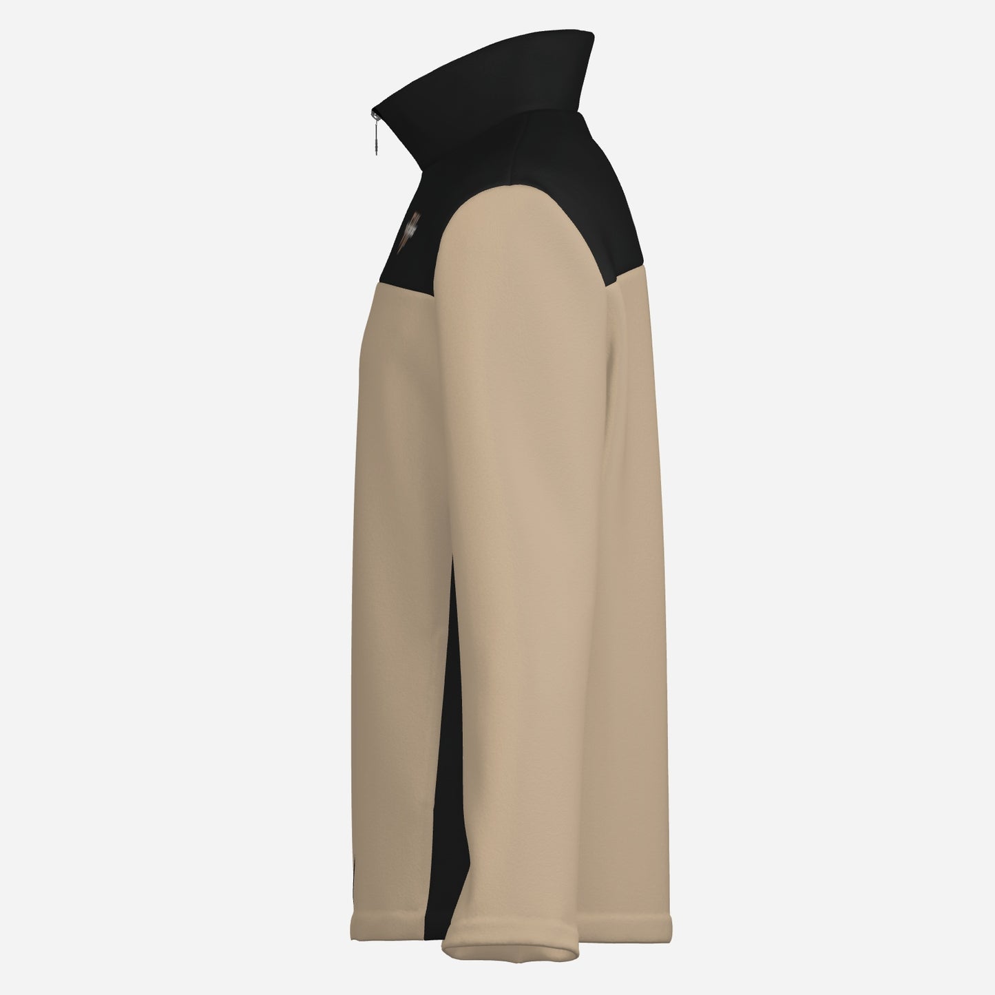 "FijiVibe" (Light Brown) Men's Lightweight Fleece Jacket Soft Warm Outwear with Zipper Pockets
