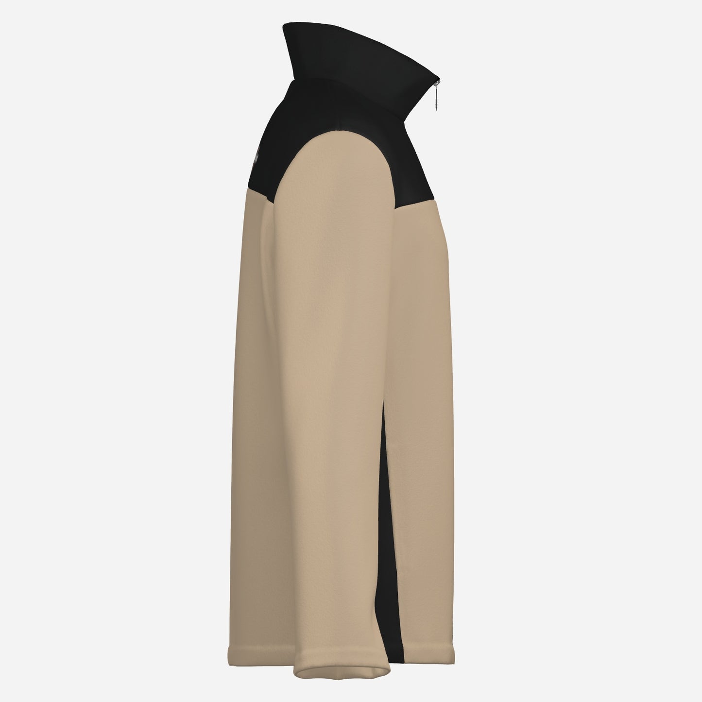 "FijiVibe" (Light Brown) Men's Lightweight Fleece Jacket Soft Warm Outwear with Zipper Pockets