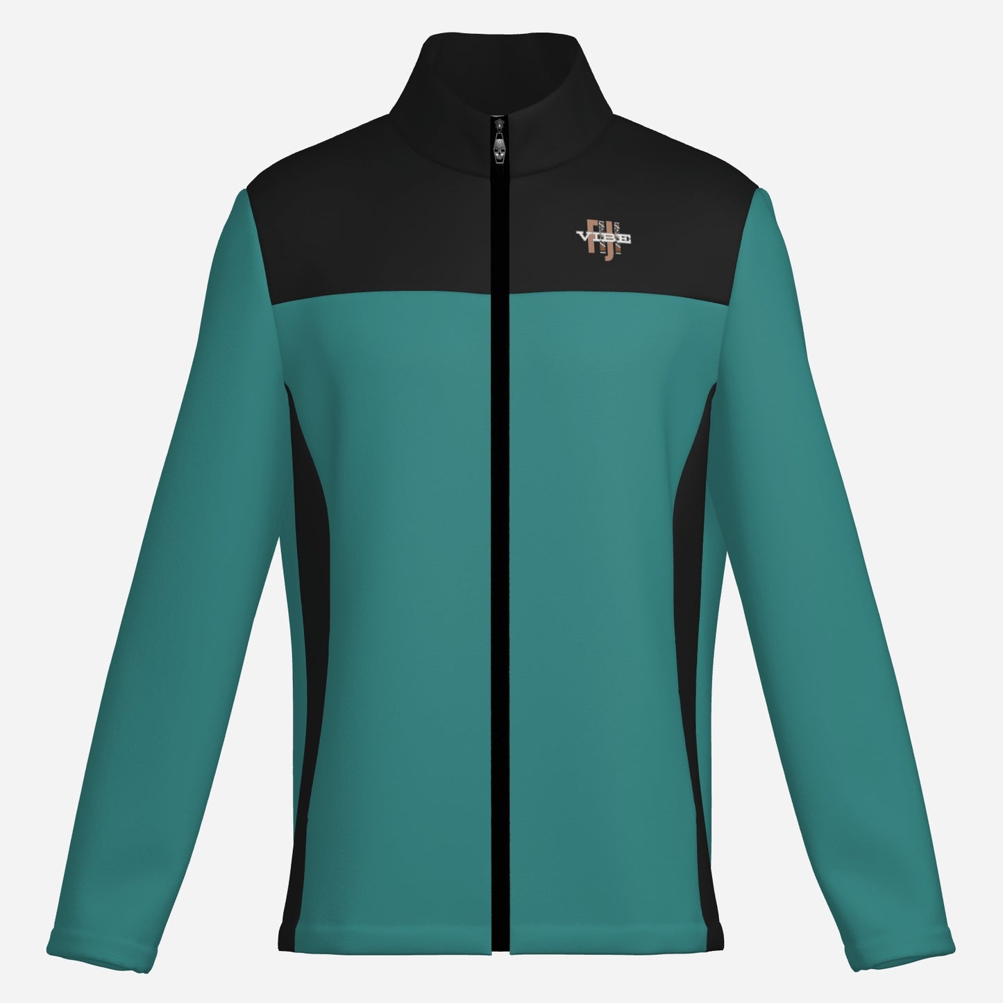 "FijiVibe" (Teale) Men's Lightweight Fleece Jacket Soft Warm Outwear with Zipper Pockets