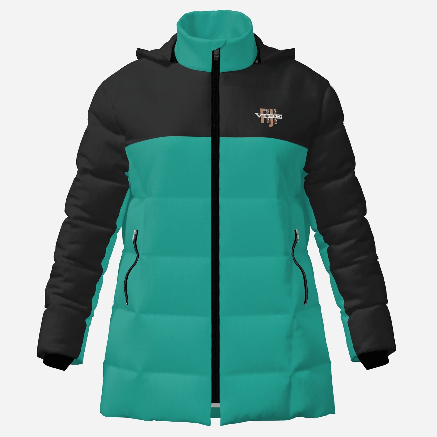 "FijiVibe" (Teale) Women's Zipper Thicken Jacket Coat