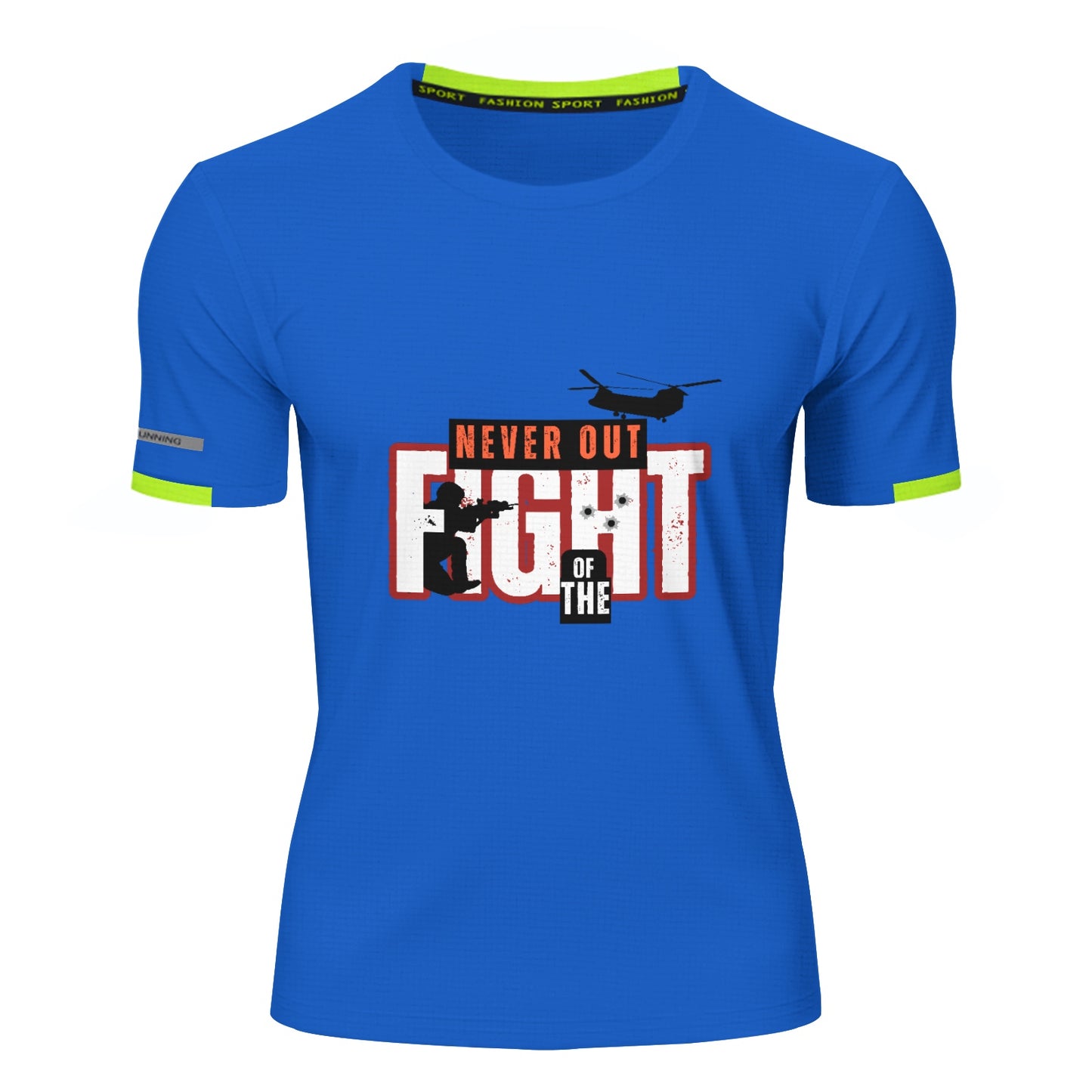 "Never Out Of The Fight" Men's Workout Moisture Wicking T-Shirts