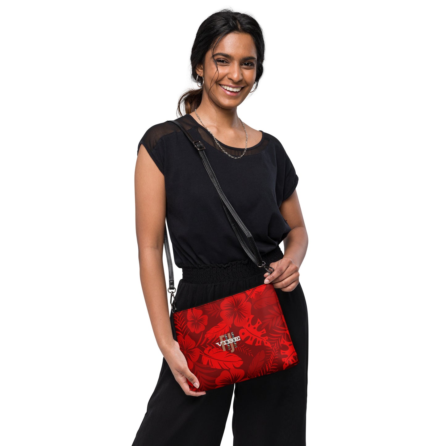 Crossbody bag "Red Floral"