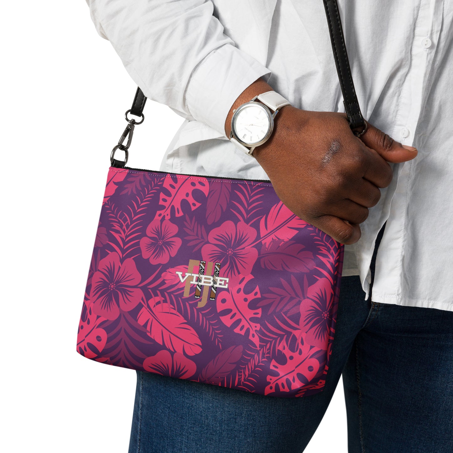 Crossbody bag - "Pink Floral"